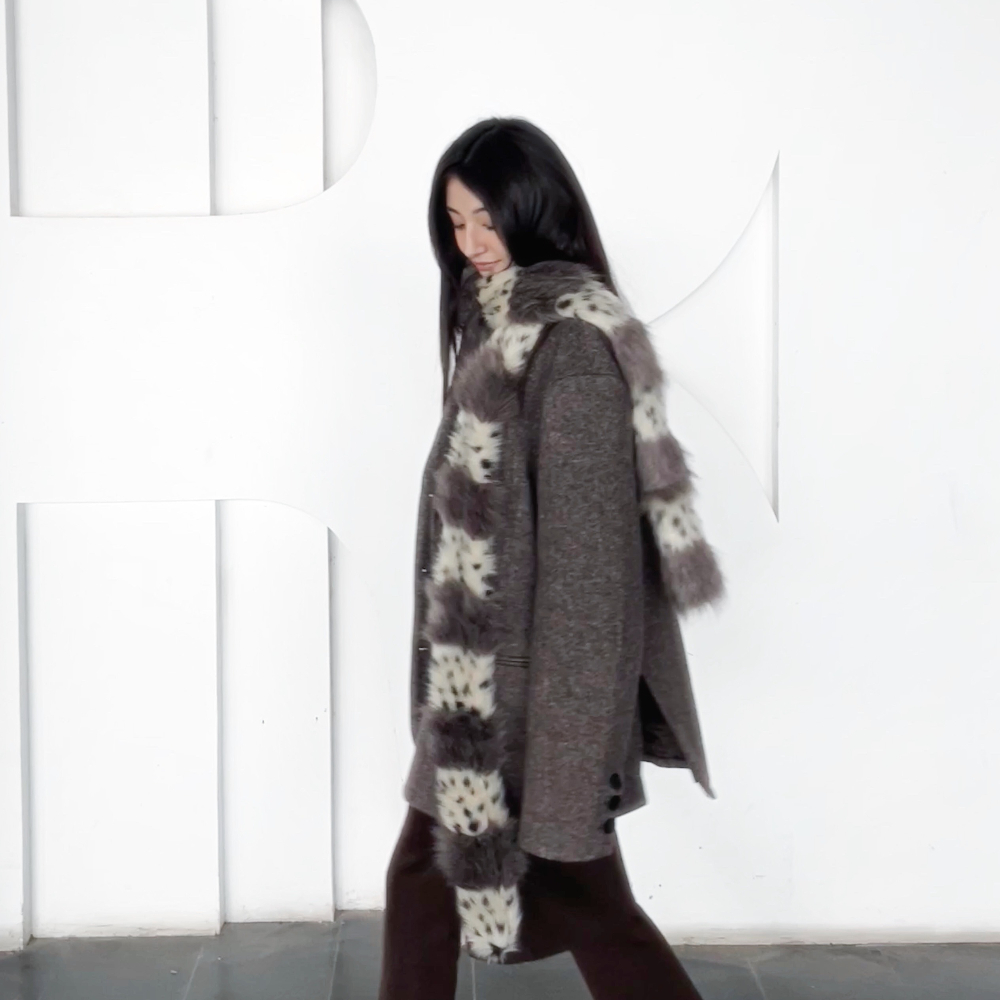 Écharpe en fourrure imprimé léopard pour femmes, sous-culture Y2K, Sexy, Millennium Hottie, en peluche, Patchwork, chaude et étroite, tendance pour l'extérieur