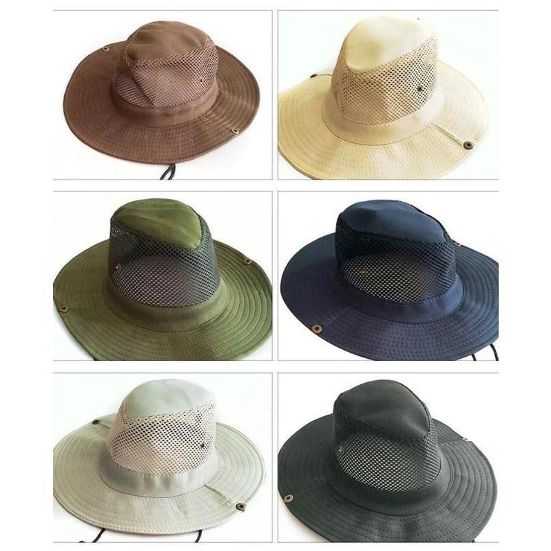 Chapeau de soleil pour homme à large bord, style chevalier, monochrome mat, casquette de pêcheur pour l'extérieur, accessoires d'été pour la plage, la randonnée et les voyages
