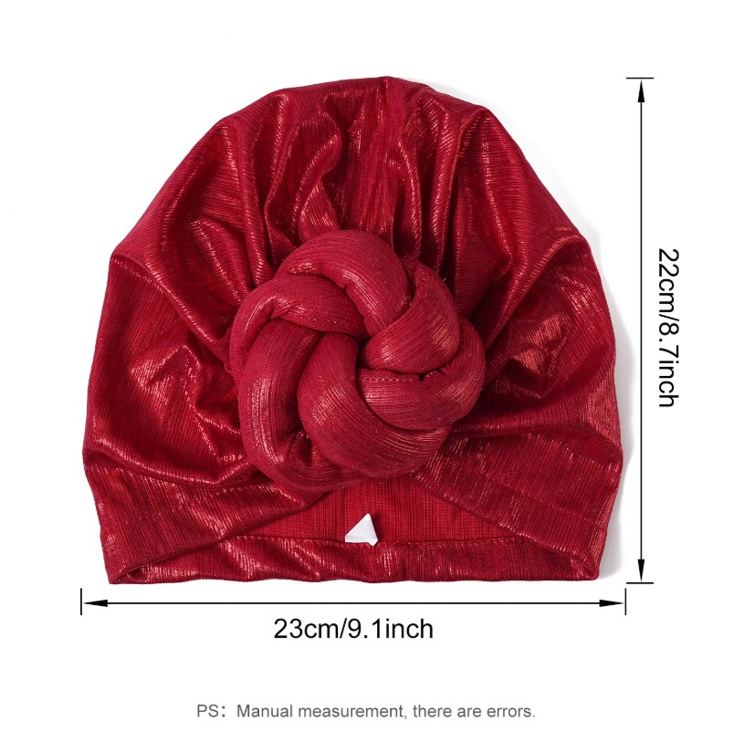 Bonnet pour femmes, Turban, bourgeon plié, foulard exquis, décontracté, confortable, mode, polyvalent, chaud, chapeau croisé, bord froissé, dentelle