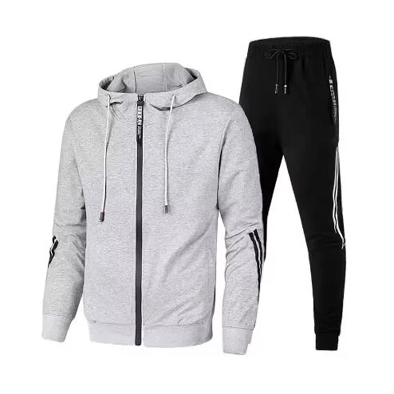 Ensemble Homme : Sweat à Capuche et Survêtement à Manches Longues – Tenue de Sport Décontractée et Tendance pour l'Extérieur 2025