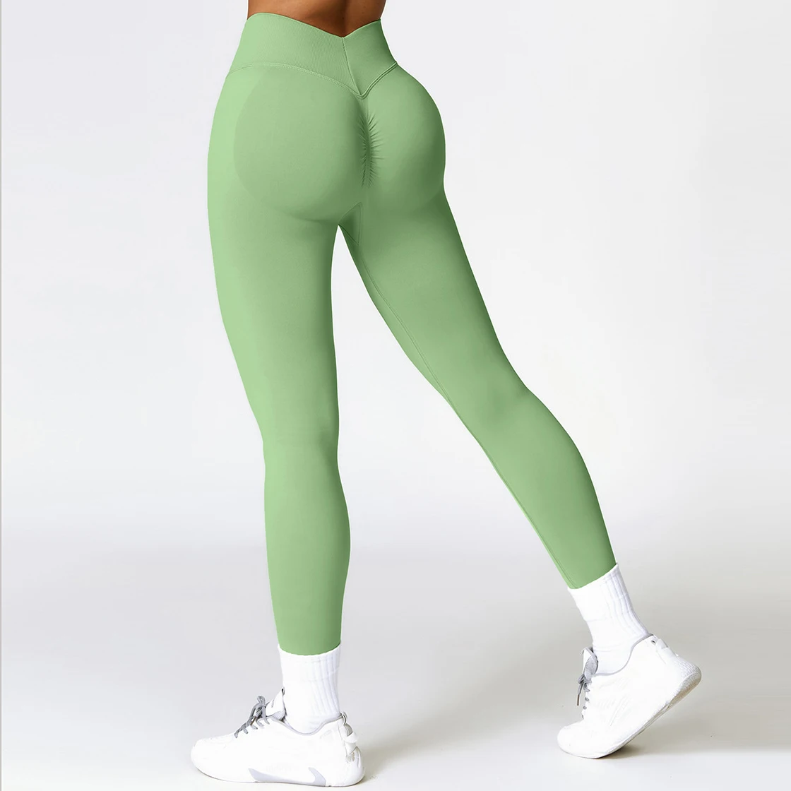 Leggings de sport pour femmes, dos en V, athlétique, Fitness, pantalons de Yoga, collants, contrôle des froissés, exercice de course, entraînement