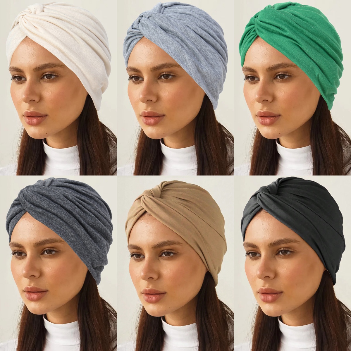 Nouveauté 2026 – Bonnets Hijab Musulmans Extensibles et Doux pour le Ramadan – Foulard Tendance pour Femme – Turban Uni pour Soins Capillaires