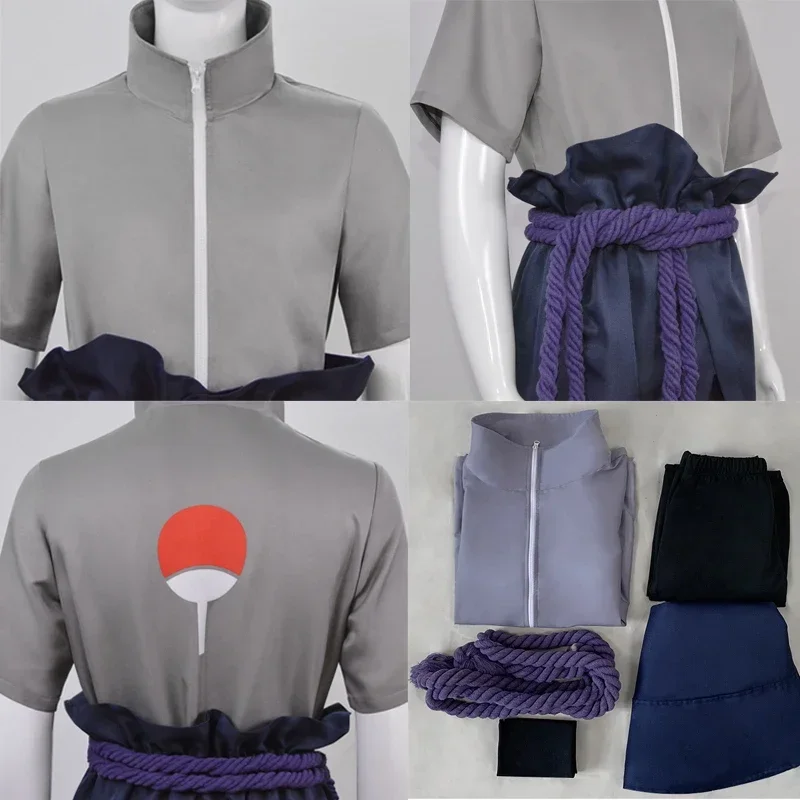 Nouvelle tenue de cosplay Uchiha Sasuke 2026 – Costume d'Halloween, uniforme de jeu de rôle, vêtements de bande dessinée