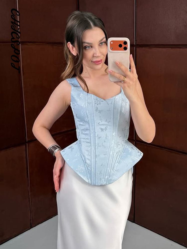Hauts Corsets Femme en Dentelle Évidée avec Bandeaux à Baleines, Haut Bustier Transparent pour Femme, Idéal pour le Printemps et les Soirées en Club