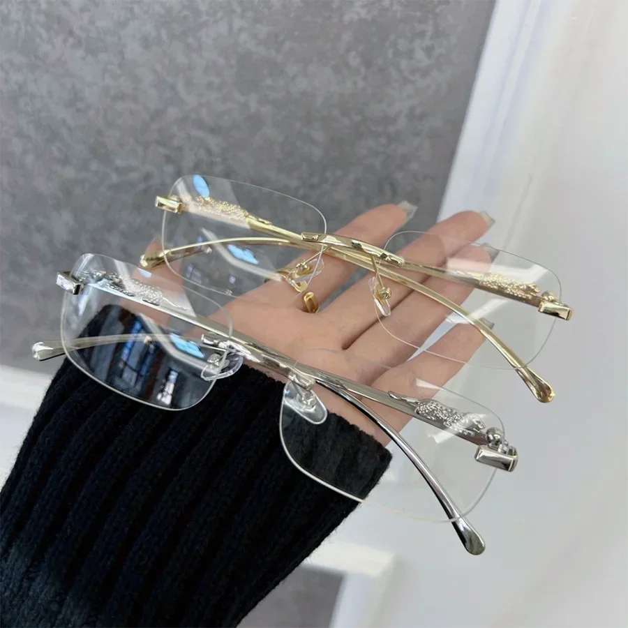 Monture de lunettes transparente légère vintage pour femmes et hommes, lunettes classiques sans monture, pour femme et homme
