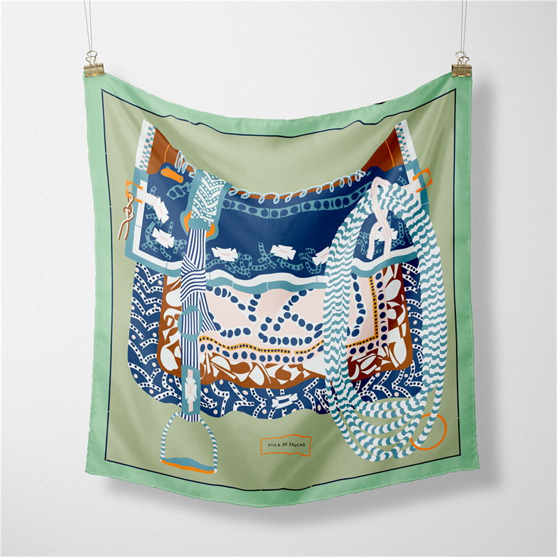 53CM marque foulards en soie couleur cheval 100% foulard en soie femmes châles Design de luxe Hijab écharpe mode foulards carrés foulard