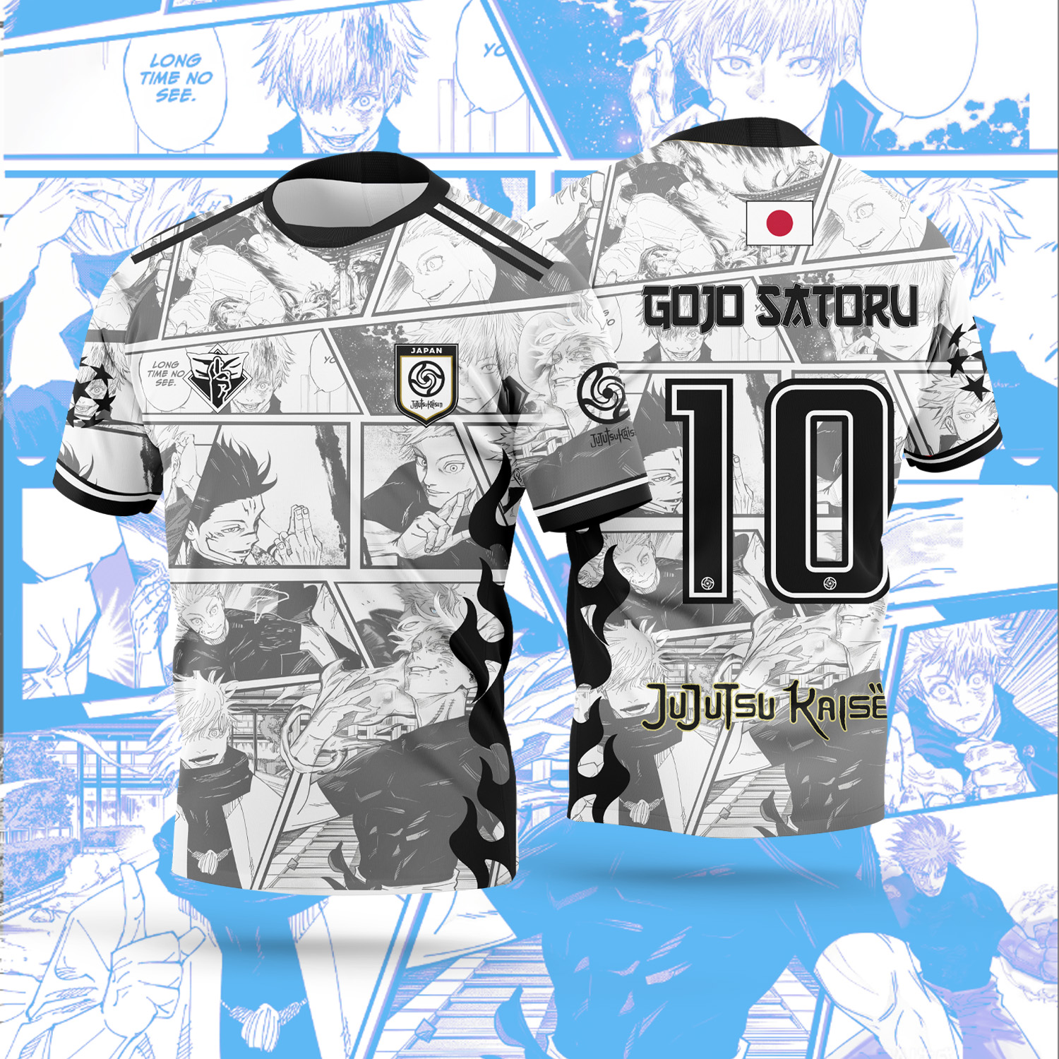 Nouvelle Arrivée 2026 – Maillot de style manga japonais Jujutsu Kaisen – Gojo Satoru – Pour les fans des personnages – T-shirt décontracté d'été pour hommes et femmes