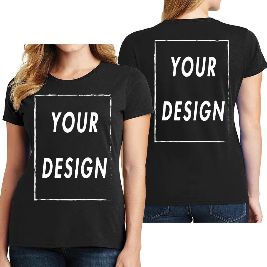 Équipe de personnalisation de t-shirts de haute qualité pour hommes et femmes. Ajoutez votre propre design, imprimé et texte au front et au dos du wom