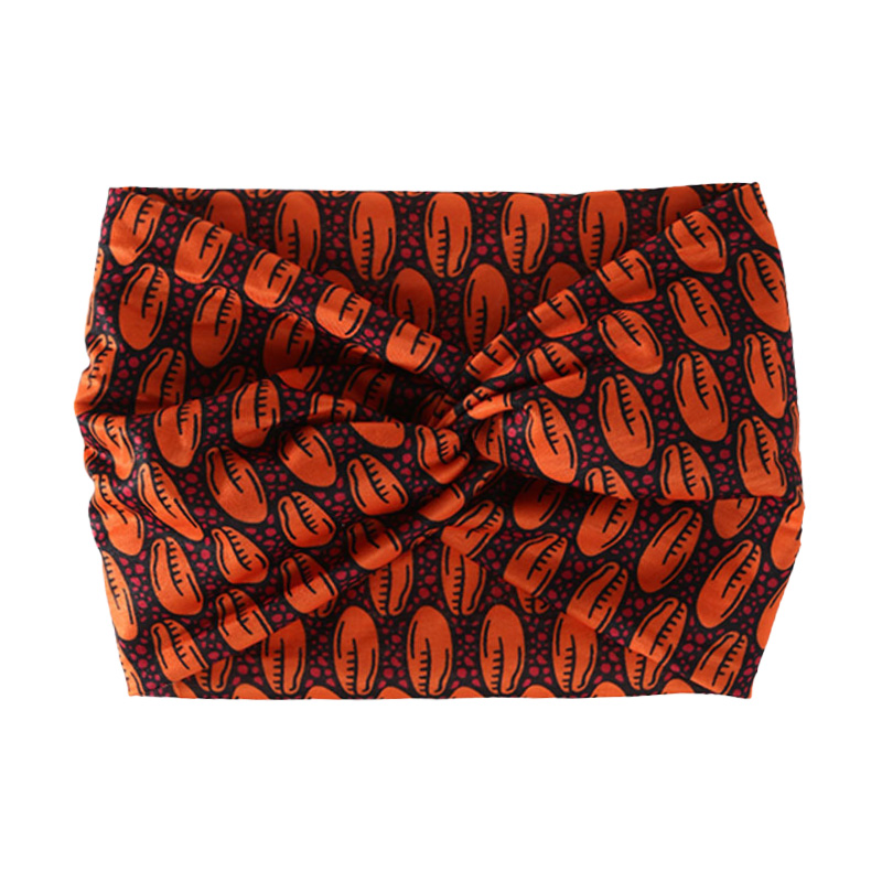 Élargissement de haute élasticité, doux et respectueux de la peau, style bohème africain imprimé, bandeau torsadé sur le devant