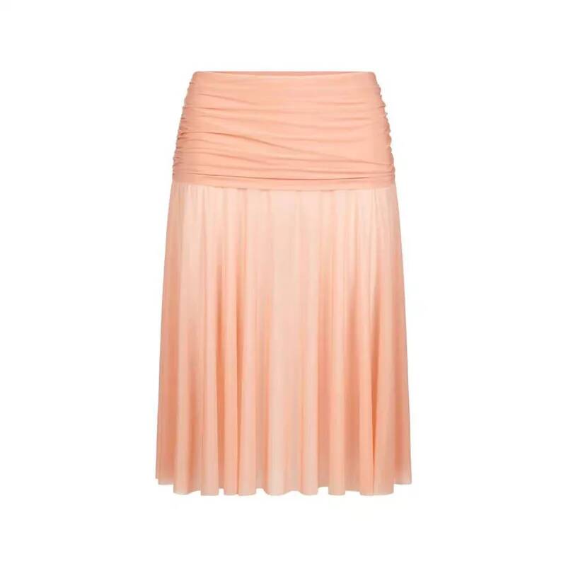 Jupe plissée taille moyenne pour femmes, tenue élégante, couleur unie, mi-longue, douce et romantique, au-dessus du genou, printemps-automne
