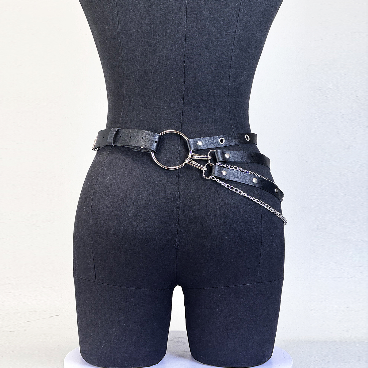 Ceinture en cuir ajustable pour femme, harnais de taille sexy et tendance avec chaîne, accessoire gothique, bijoux de festival pour filles, cadeau
