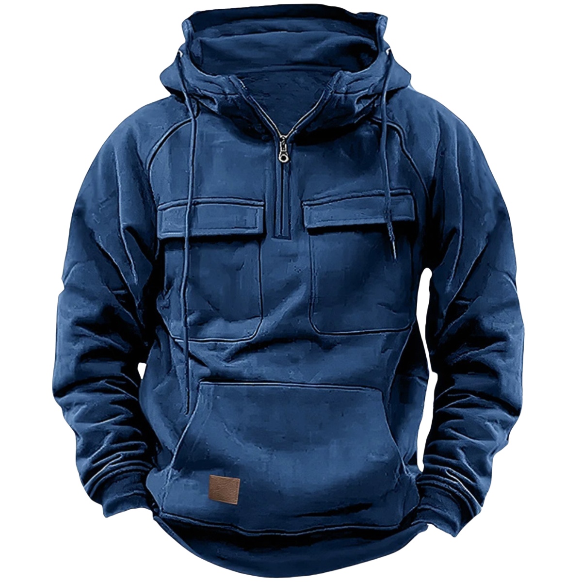 Sweat-shirt à capuche décontracté pour homme, nouveau style, épais, tendance, ample, à manches longues, avec plusieurs poches, pour l'extérieur