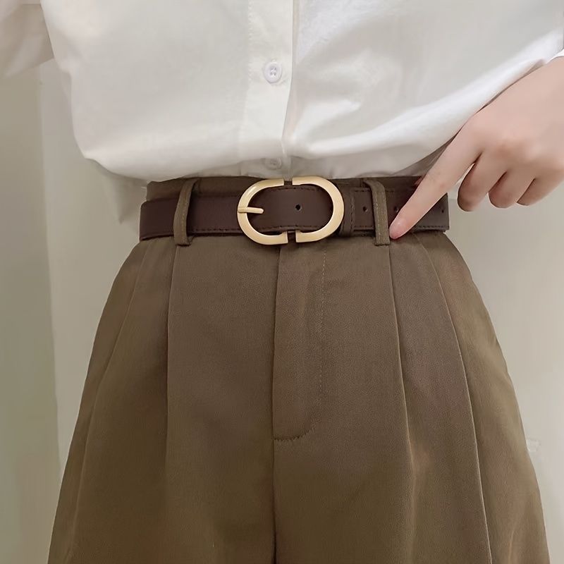 Ceinture unie tendance pour femme – Nouvelle ceinture décontractée polyvalente style Ins pour jeans – Ceinture de taille coréenne pour un look stylé