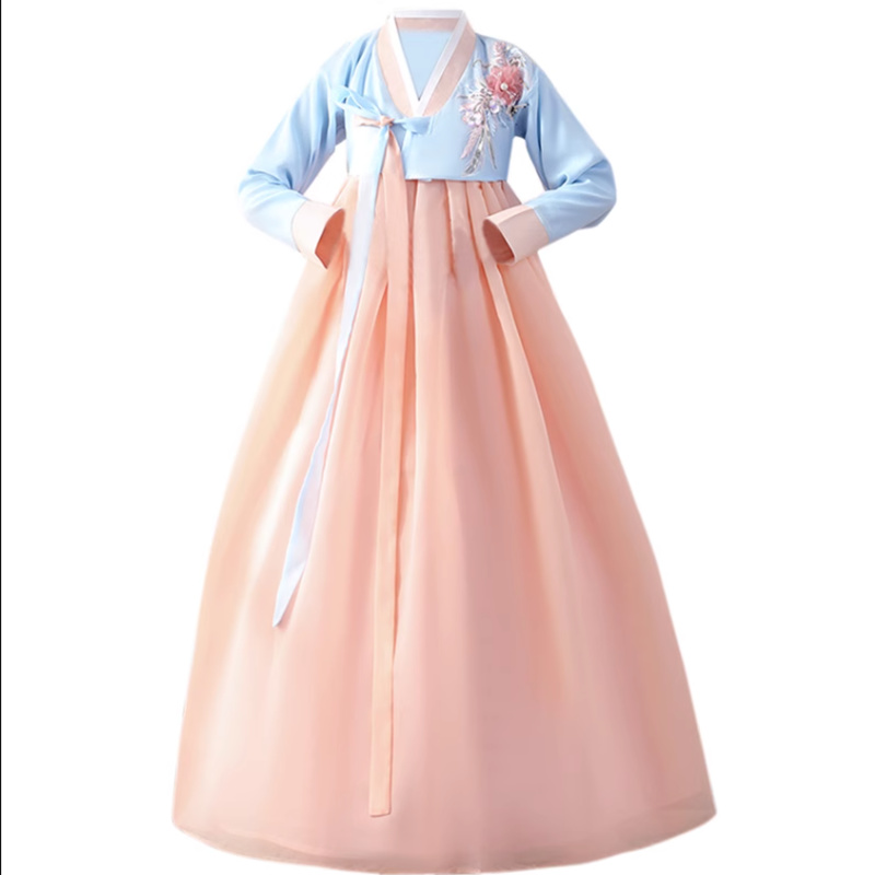 Robe Hanbok coréenne pour femmes, Costume de danse sur scène traditionnel ancien, vêtements asiatiques, Lady Palace, tissu de danse de mariage coréen