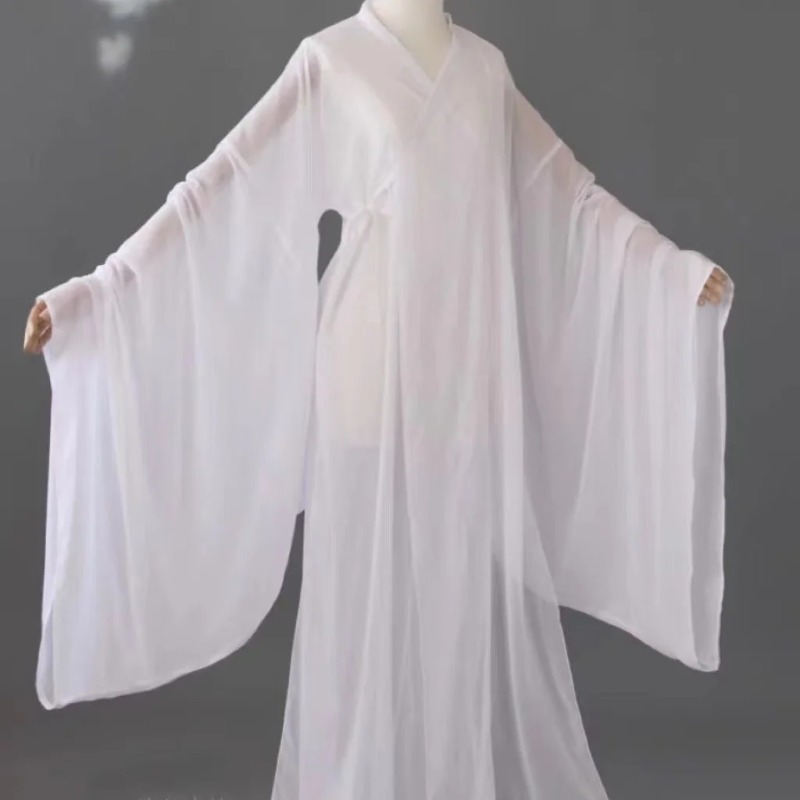Vêtements d'intérieur blancs pour hommes et femmes, maillot de corps en mousseline de soie, pyjama traditionnel confortable, vêtements de Base Hanfu