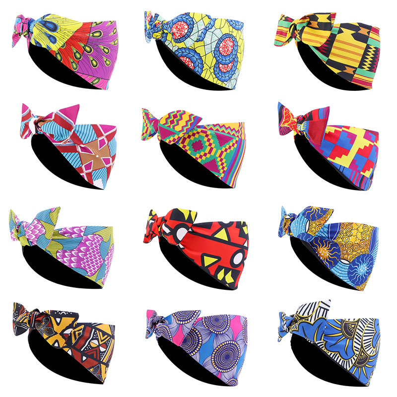 Bandeau de cheveux bohème pour femmes, motif africain, Bandana, Style Twist, Salon, maquillage, couvre-chef, accessoire pour cheveux