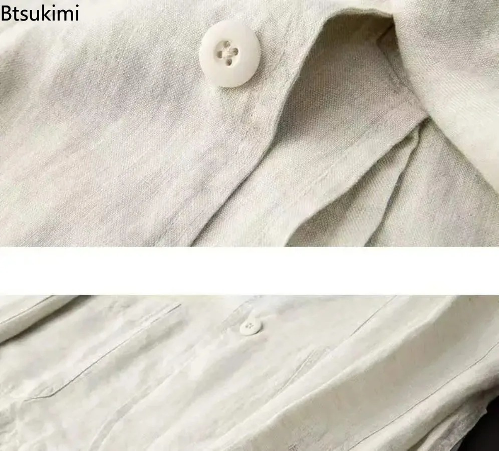 Ensemble décontracté homme printemps-été en coton et lin, deux pièces : veste blazer + pantalon, tenue décontractée et professionnelle, vêtement léger et respirant