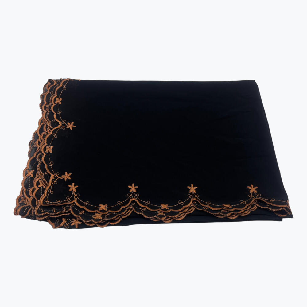 Châle en organza brodé de dentelle, foulard élégant et léger pour femme, accessoires de mode polyvalents pour tous les jours