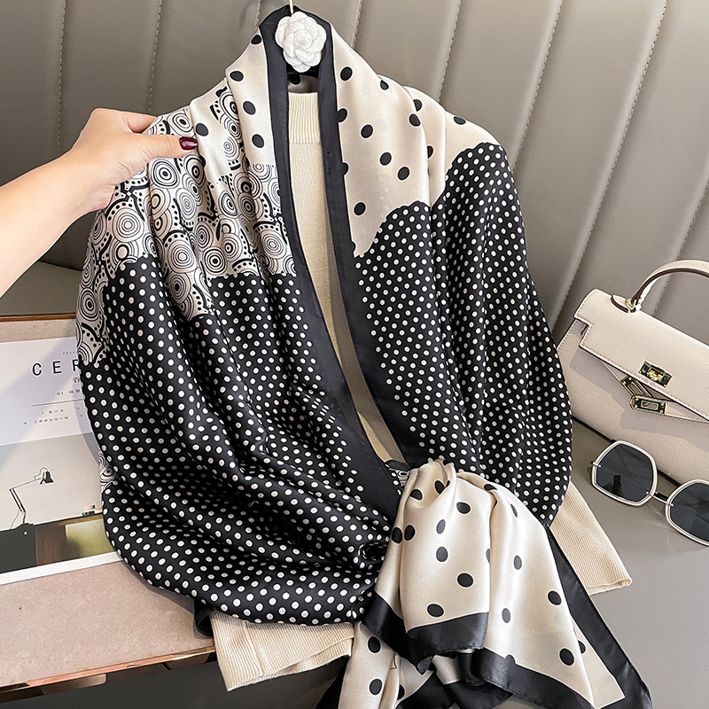 Écharpe de printemps pour femmes, Design de luxe, en Polyester, écharpe lisse, châle doux, écharpe de plage