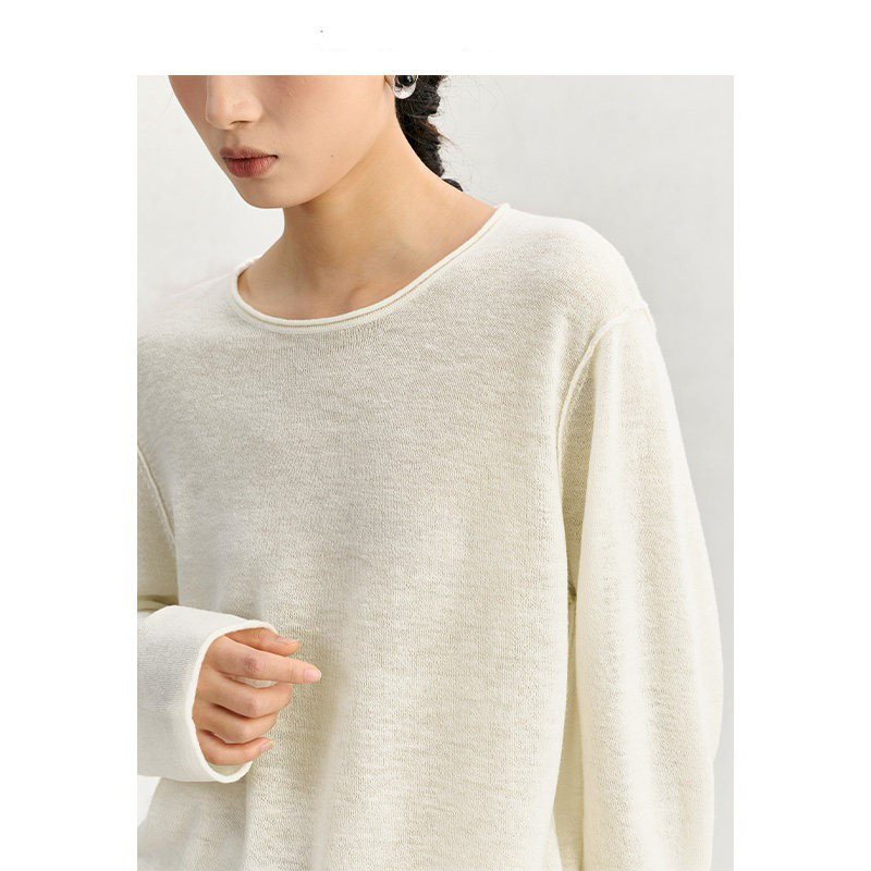 Vêtements pour femmes grandes tailles~T-shirt à manches longues, pull en laine, haut de base, nouvelles arrivées automne 2026