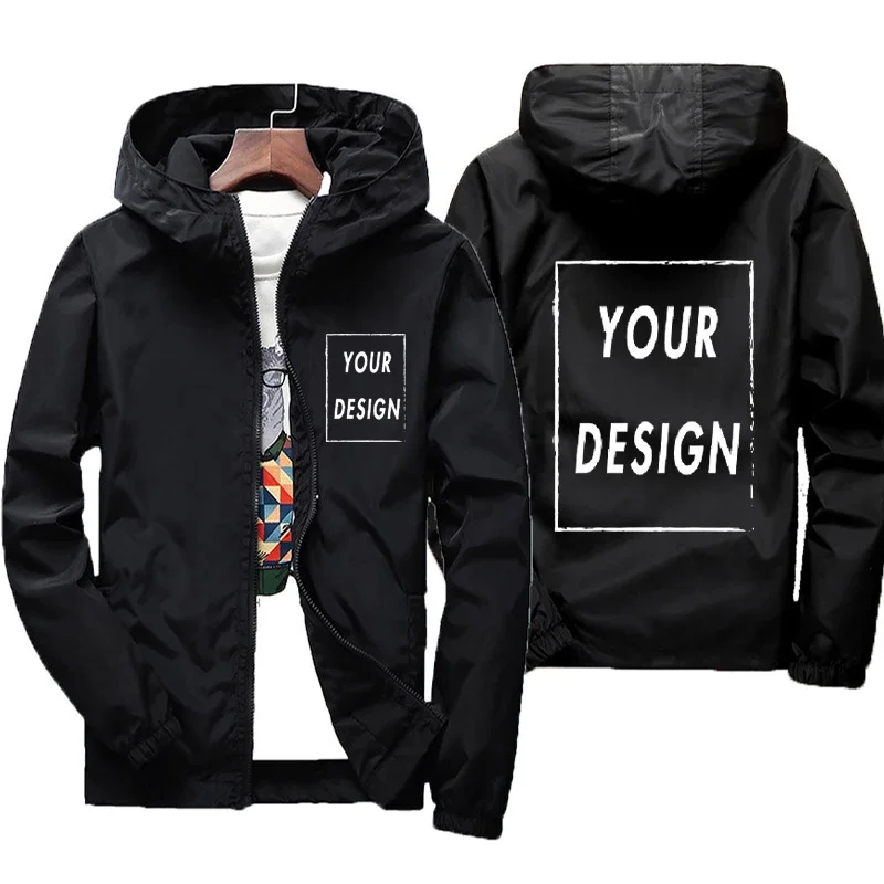 Veste printemps et automne, conception de cadre personnalisé et Logo, coupe-vent chaud et imperméable pour hommes Chaq
