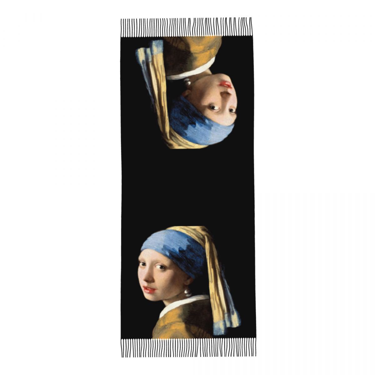 Écharpe Personnalisée avec Boucle d'Oreille en Perles pour Femme, Châle Long et Chaud, Unisexe, Peinture, Vincent Van Gogh, Automne Hiver