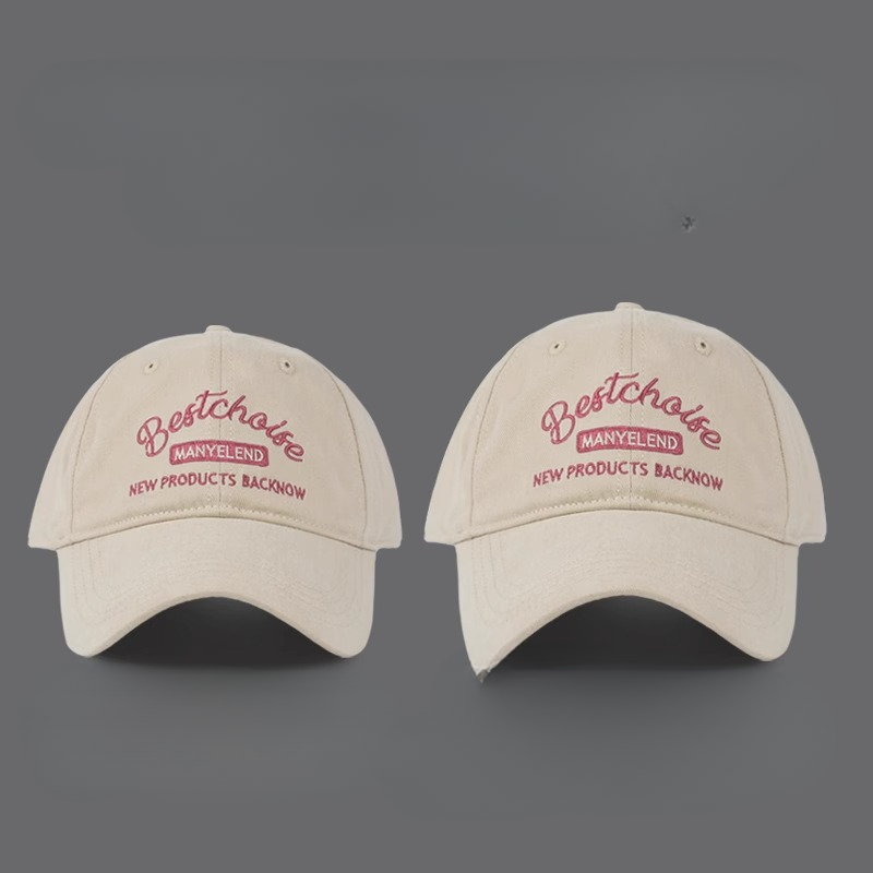 Chapeau femmes lettre broderie casquette de Baseball pour hommes couleur unie casquette à visière coton respirant langue de canard chapeau extérieur pare-soleil