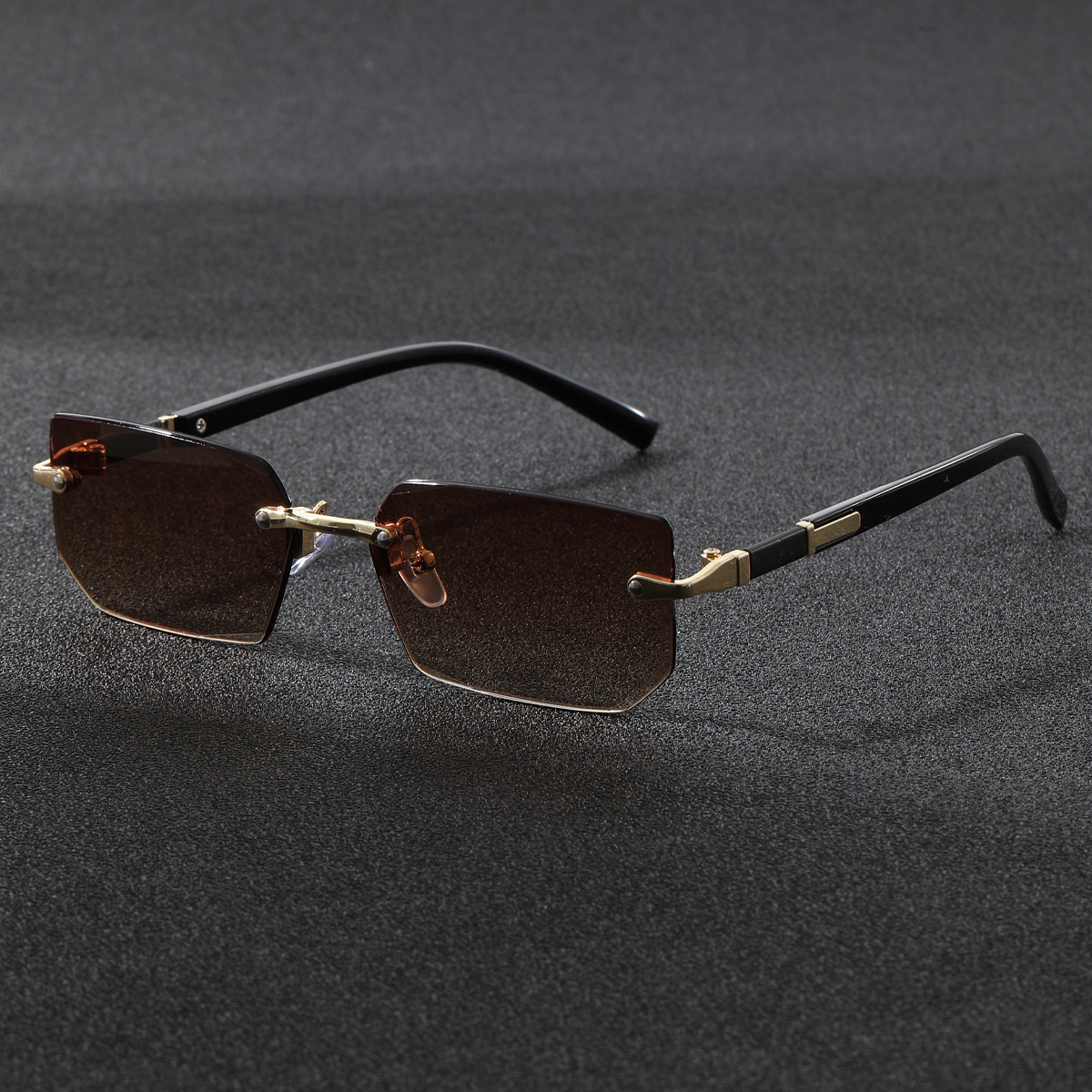 Lunettes de soleil rectangulaires sans bords, mode populaire pour femmes et hommes, petites lunettes de soleil carrées pour femmes et hommes, Oculos de voyage d'été