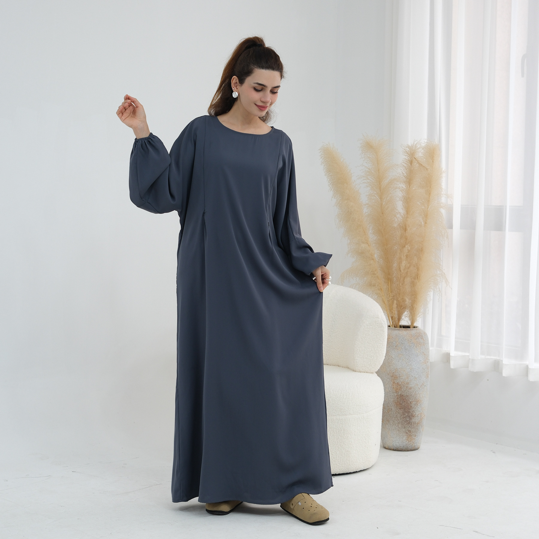 Robes d'allaitement Abaya Robe femmes avant fermeture éclair vêtements d'allaitement musulman Islam turquie caftan dubaï Abayas modeste Caftan arabe