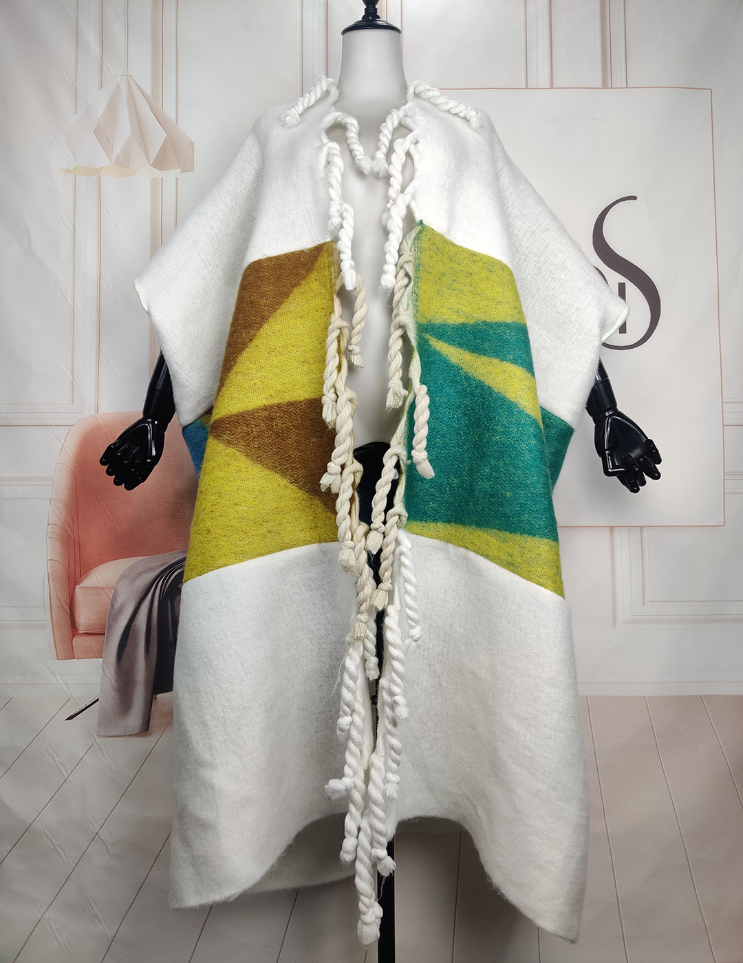 Manteau plumeau ouvert devant pour femme, imprimé, taille unique, cardigans longs flous, style tendance, kimonos pour femme, nouveauté, automne et hiver 2023