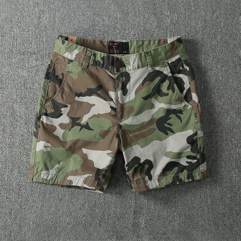 Short de Camouflage pour hommes, mode coréenne, extensible, décontracté, Slim, résistant à l'usure, vêtements masculins, nouvelle collection été 2025