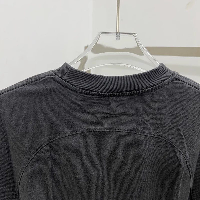 T-shirt patchwork avec logo brodé pour hommes et femmes, hauts respirants