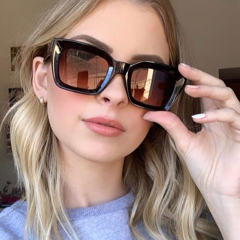 Lunettes de soleil carrées UV400 pour femmes, marque de luxe, Vintage, surdimensionnées, pour hommes, mode dames, grande monture, 2022
