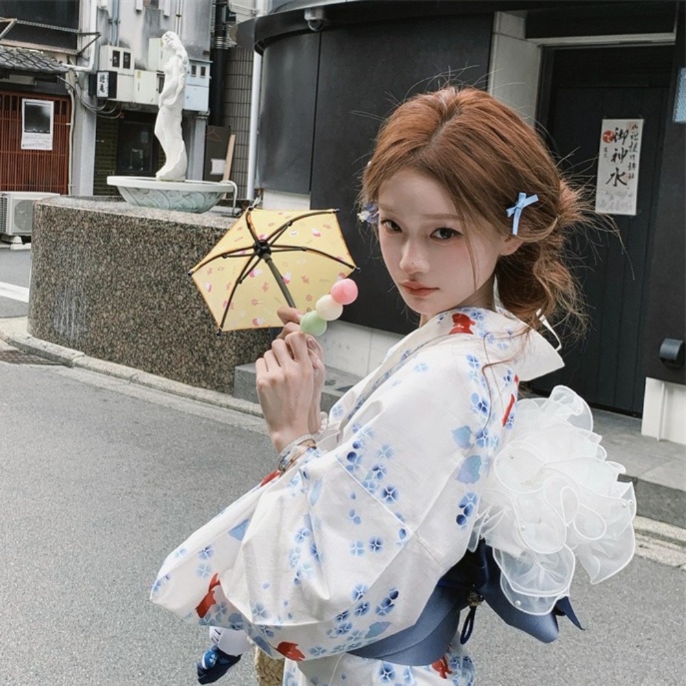 Robe Kimono Yukata japonaise améliorée, tenue rétro traditionnelle pour séance photo, vêtement élégant et ample pour femme, pour Halloween Cosplay