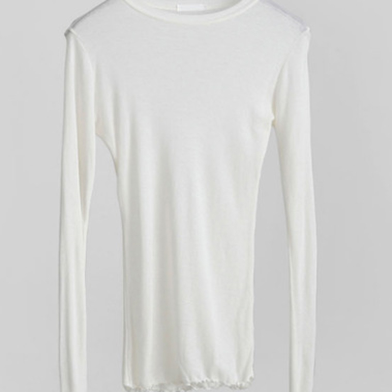 T-shirt uni à manches longues pour femmes, de haute qualité, élastique, basique, décontracté, Sexy, fin, transparent