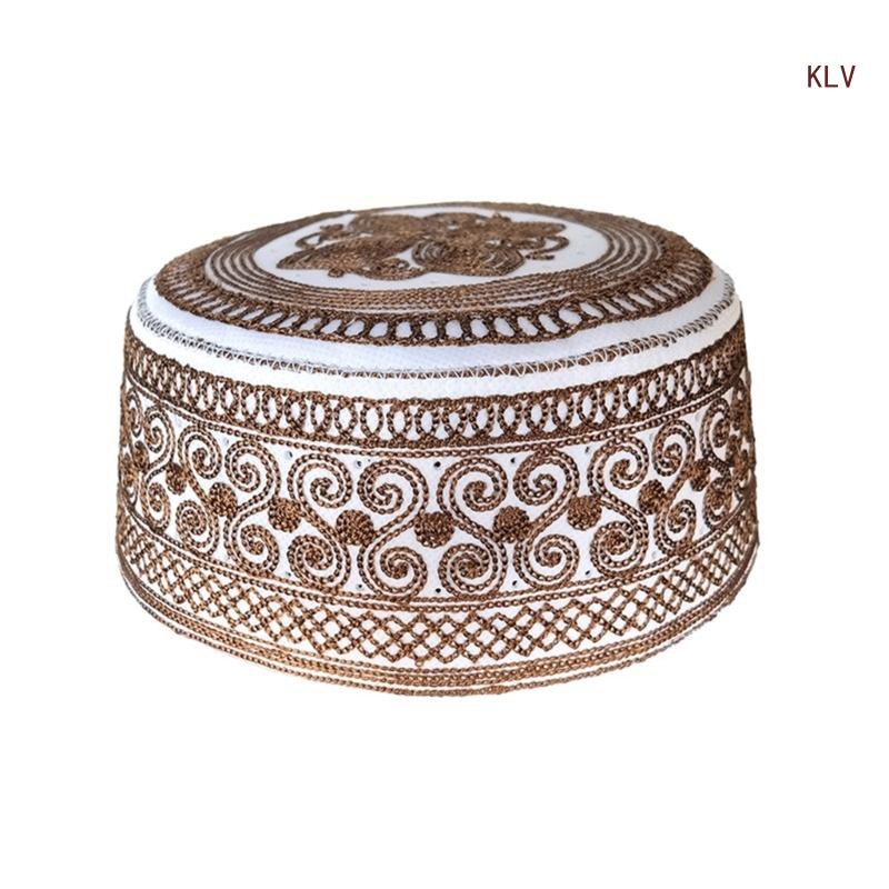 Casquette juive respirante chapeau tête de mort ronde hommes arabie indien bonnet chapeau turban chapeau 6XDA
