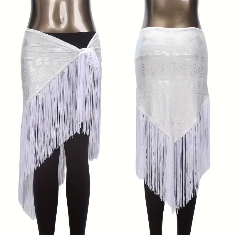 Nouvelle Écharpe Longue Élégante pour Femme, Style Rétro, à Pompons, Estampage Doré, Accessoire de Danse