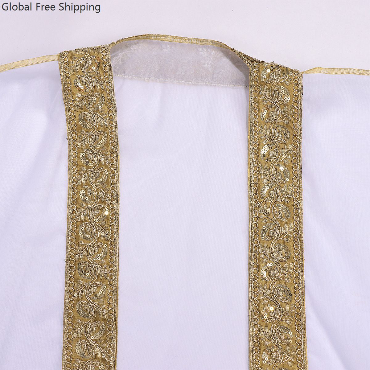 Robe musulmane en mousseline de soie de style kimono pour hommes, turque, arabe, islamique, Robe musulmane pour hommes, Cosplay, Ramadan, Robe brodée, vêtement de prière