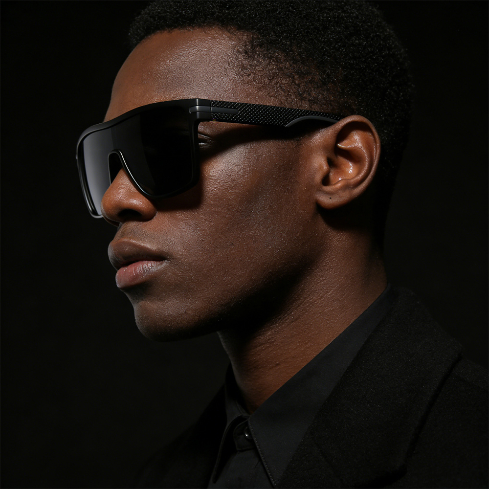 Lunettes de soleil carrées surdimensionnées pour hommes et femmes, verres monolithiques anti-éblouissement UV400, idéales pour la conduite, les activités de plein air, les vacances et la mode