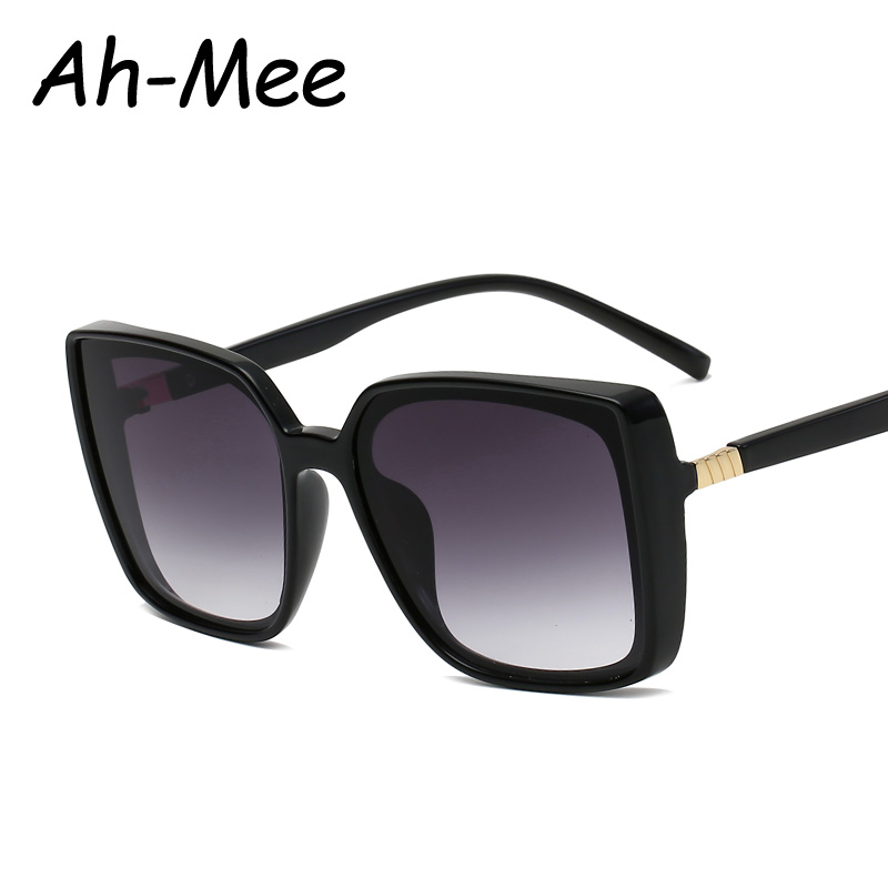 Lunettes de soleil carrées surdimensionnées pour hommes et femmes, marque de styliste, tendance, grande monture, verres dégradés