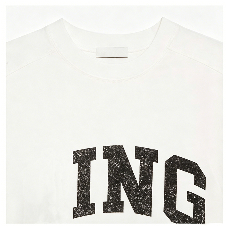 T-shirt d'été pour femme, imprimé lettres, blanc, marque tendance, haute qualité, style streetwear nord-américain, vêtements féminins
