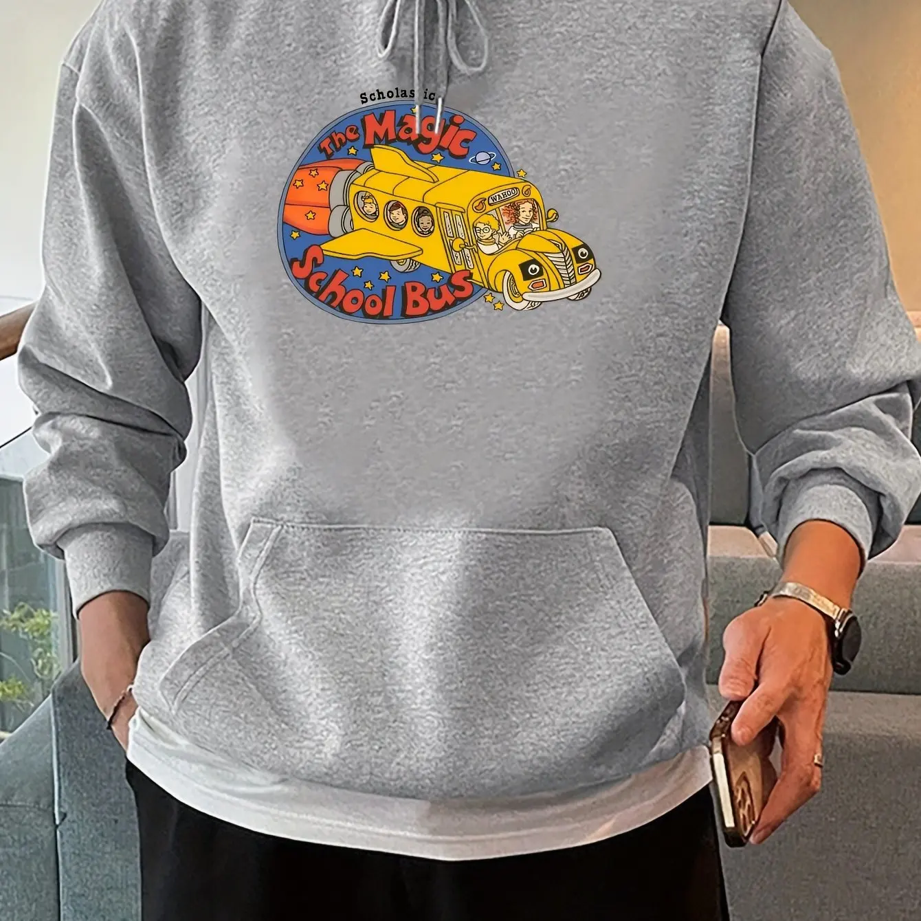 Nouveau sweat à capuche tendance pour homme 2026, hoodie décontracté à cordon de serrage pour le quotidien, pull sport imprimé avant et arrière, hoodie anime