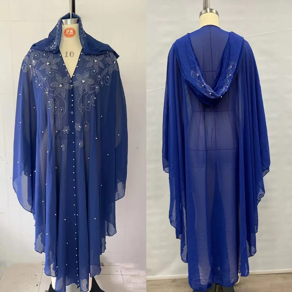 Robe cape à capuche fine Everak pour femme, vêtements de mode vintage, streetwear, ponchos, vestes mixtes, bling, diamant, fête