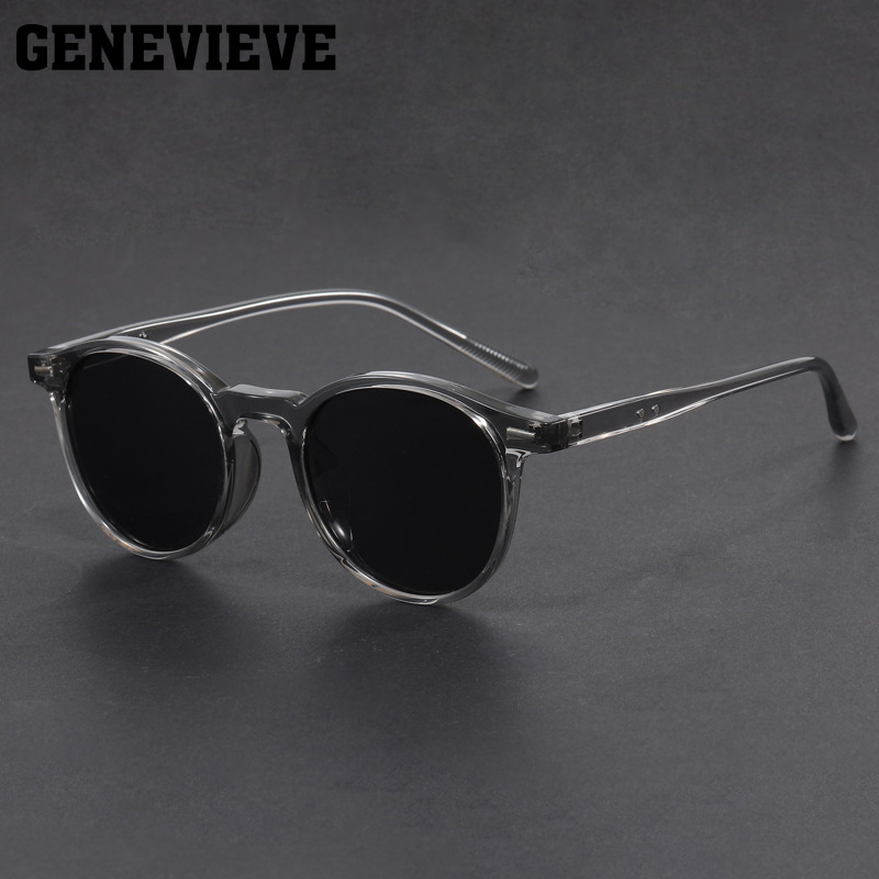 GENEVIEVE – lunettes de soleil polarisées pour hommes et femmes, monture ronde géométrique Simple, Protection UV, Prescription personnalisable 1080