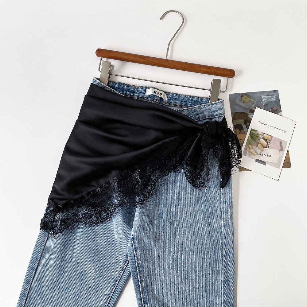 Écharpe carrée unie tendance avec dentelle, châles lisses, protection solaire, hijabs en fibre de satin et soie pour la plage