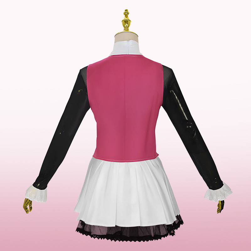 Costume de cosplay Draculaura, robe de vampire gothique Monster High, gilet rose, jupe blanche, tenue de fête d'Halloween pour femmes