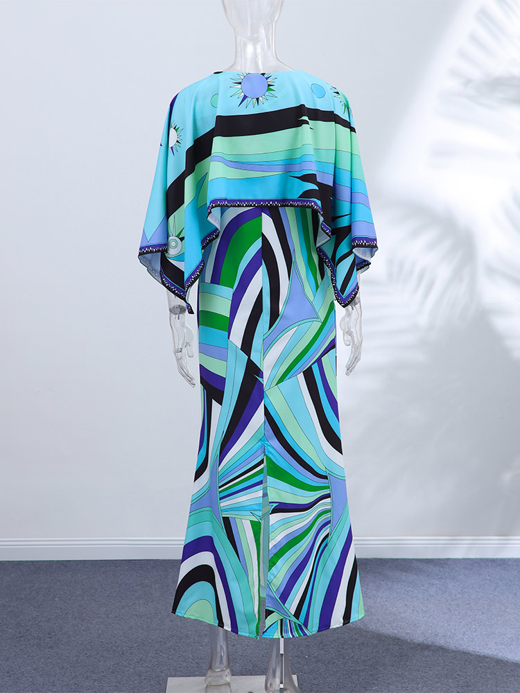 Nouvel Ensemble Jupe Imprimée Tendance pour Femme : Haut Élégant à Col Rond et Jupe Empire Moulante – Tenue de Vacances Été-Automne 2026