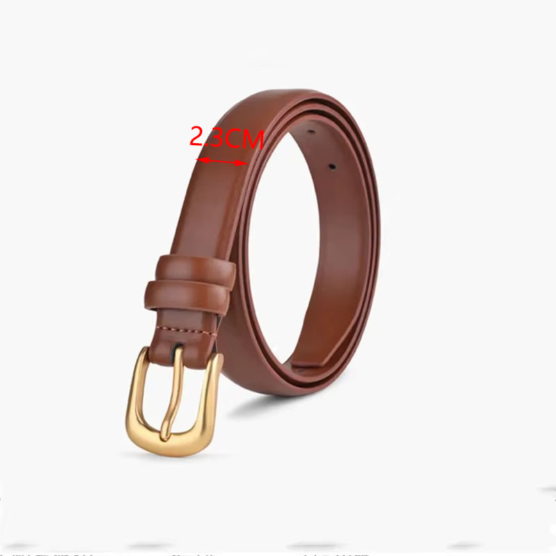 FJBelt-Ceinture de taille pour femme, designer de luxe, marque de mode, jeans, broche, noir, marron, ZX015