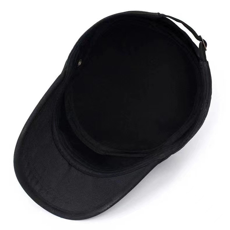 Chapeau plat rétro nostalgique pour hommes avec étoile rouge brodée