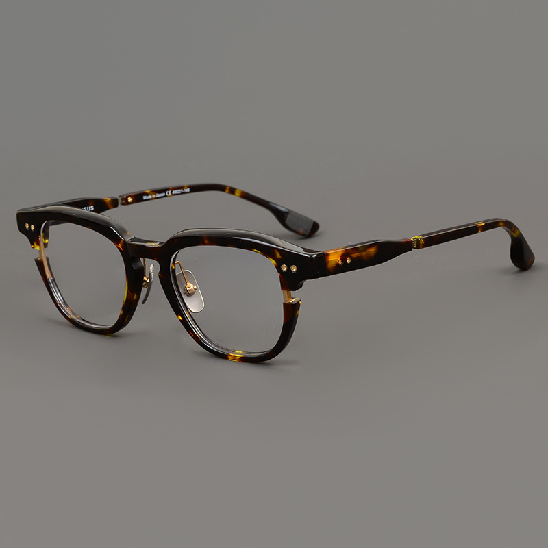 Lunettes carrées en acétate faites à la main pour hommes et femmes, montures de lunettes rétro, lunettes de créateurs, lunettes de mode Leader, qualité supérieure